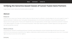 Desktop Screenshot of cancerfusiongenes.com