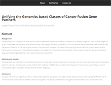 Tablet Screenshot of cancerfusiongenes.com
